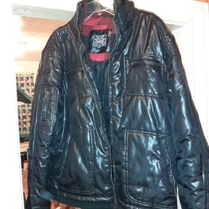Black bomber style coat